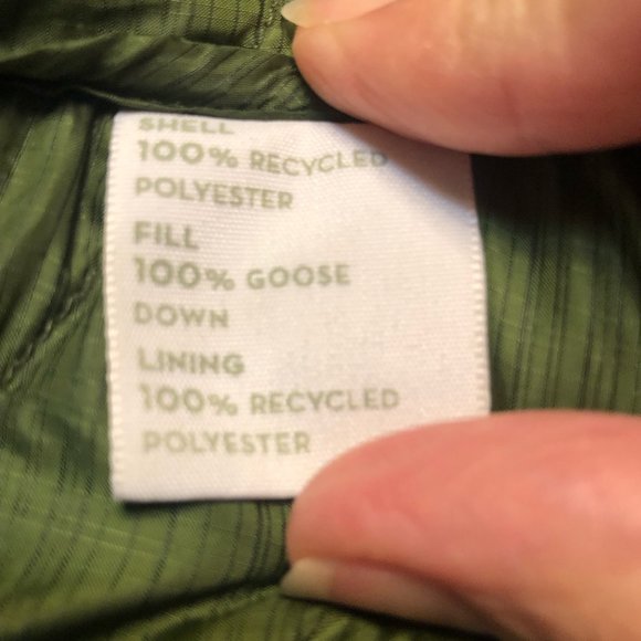 NAU Down jacket, goose down fill , Size XS, Forest green, Snap closures - Picture 10 of 10